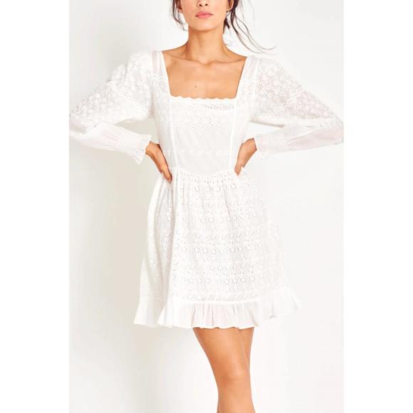 NEW LOVESHACKFANCY preslina dress in true white